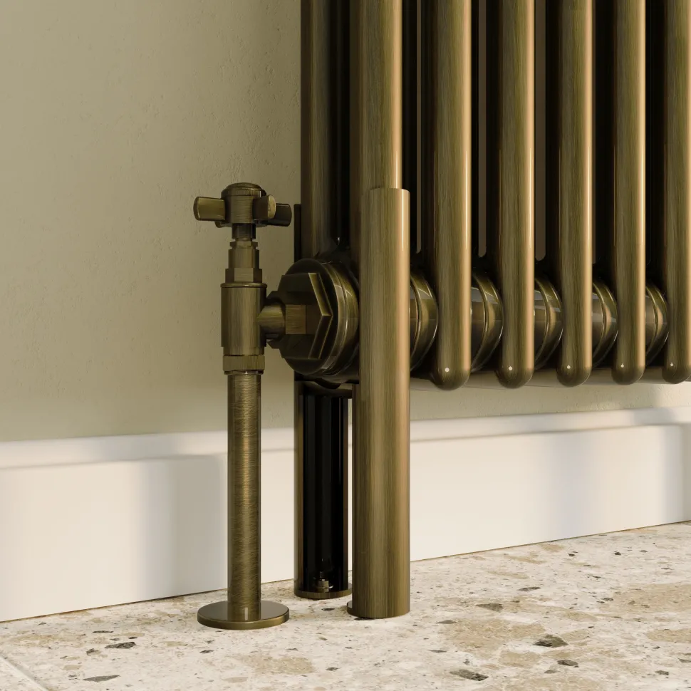 Toasty Ardleigh Antique Brass Column Radiator Feet