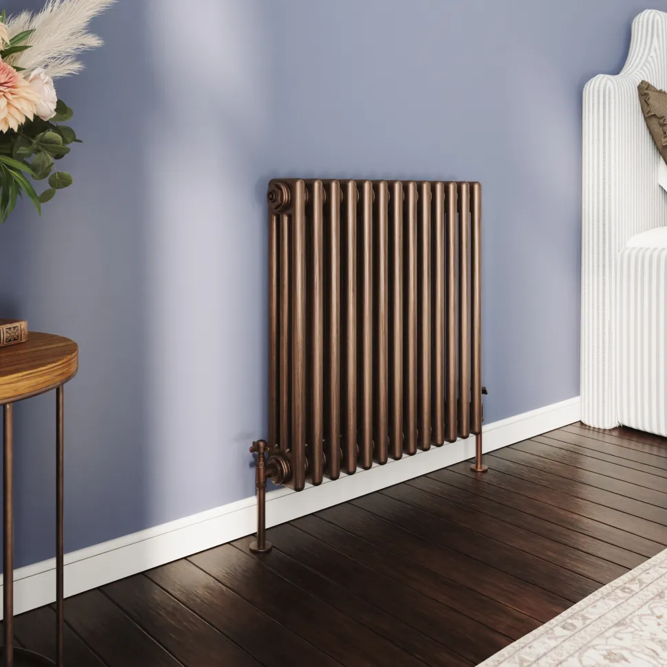 Toasty Ardleigh Antique Copper Horizontal 3 Column Radiator
