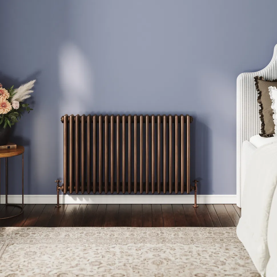Toasty Ardleigh Antique Copper Horizontal 3 Column Radiator