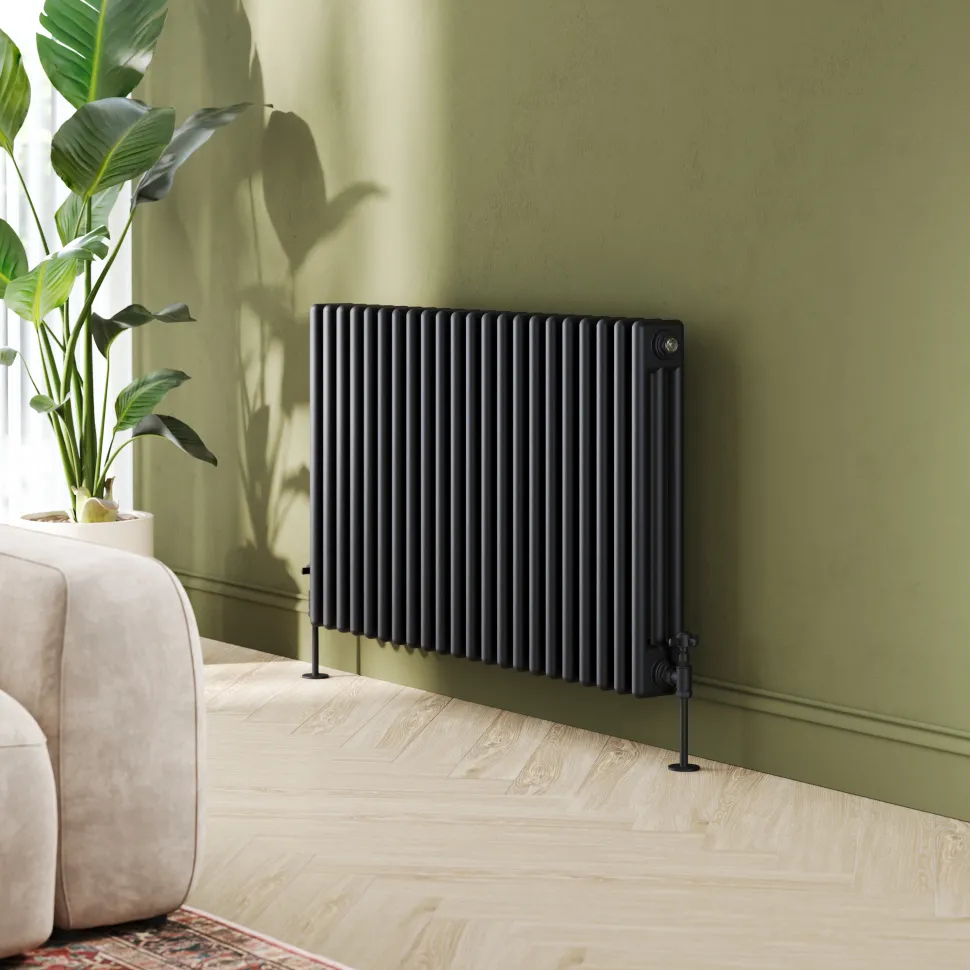 Toasty Ardleigh Matt Black Horizontal Column Radiator