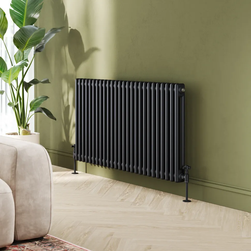Toasty Ardleigh Matt Black Horizontal Column Radiator