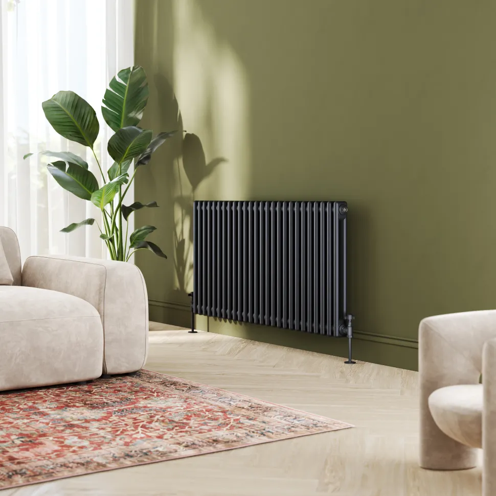 Toasty Ardleigh Matt Black Horizontal Column Radiator