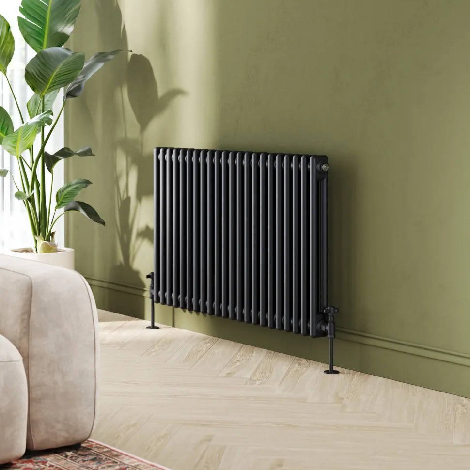 Toasty Ardleigh Matt Black Horizontal Column Radiator