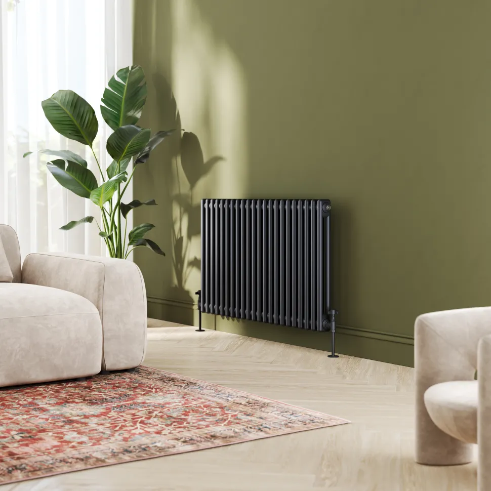 Toasty Ardleigh Matt Black Horizontal Column Radiator