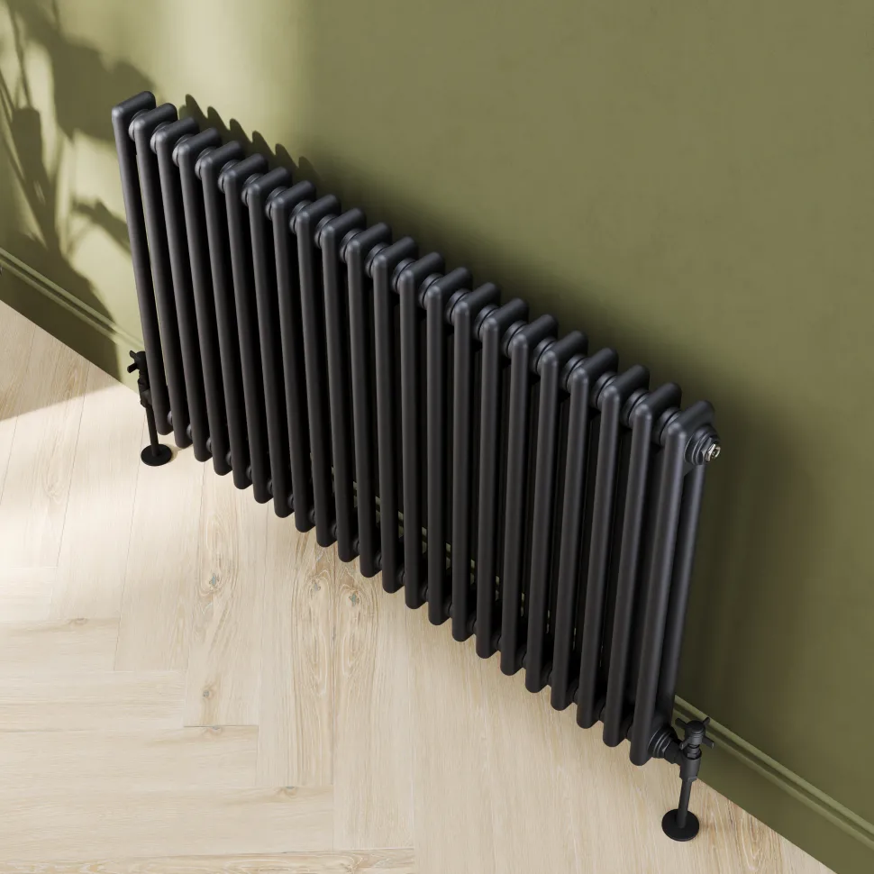 Toasty Ardleigh Matt Black Horizontal Column Radiator