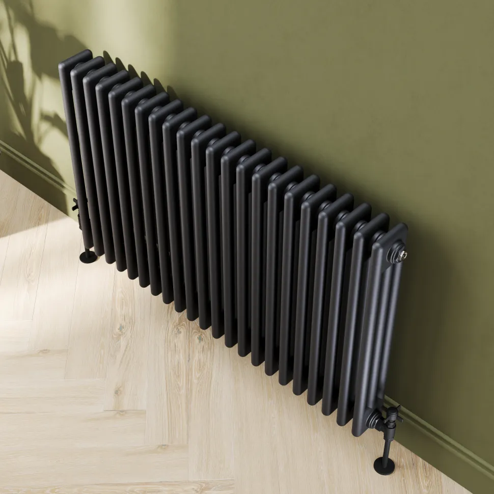 Toasty Ardleigh Matt Black Horizontal Column Radiator