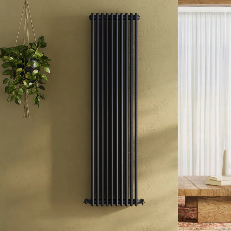 Toasty Ardleigh Matt Black Vertical Column Radiator