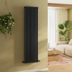 Toasty Ardleigh Matt Black Vertical Column Radiator