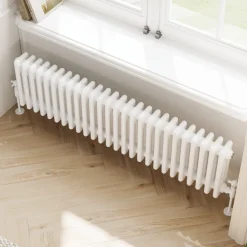 Toasty Ardleigh White Compact Horizontal 3 Column Radiator - 300mm Height