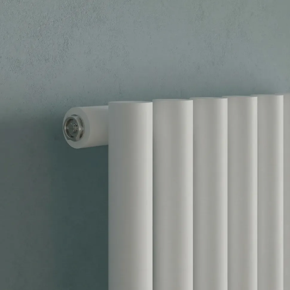 Toasty Aura White Round Tube Vertical Radiator