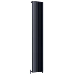 Toasty Axis Anthracite Grey Rectangular Tube Vertical Radiator - 1800 x 380mm