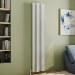 Toasty Axis White Rectangular Tube Vertical Radiator - 1800 x 380mm