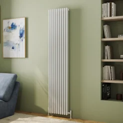 Toasty Axis White Rectangular Tube Vertical Radiator - 1800 x 380mm