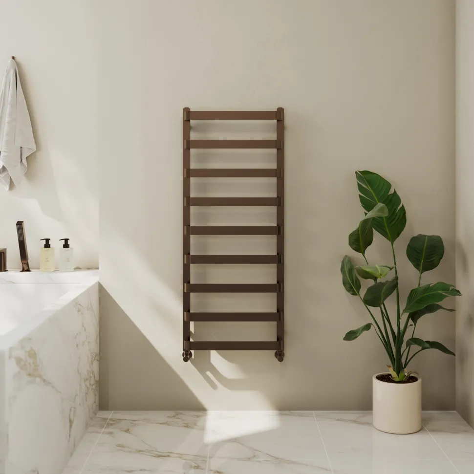 Toasty Balance Brushed Bronze Heated Towel Rail