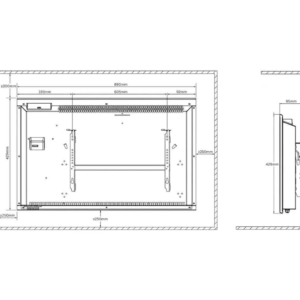Toasty Bask Matt White Electric Radiator
