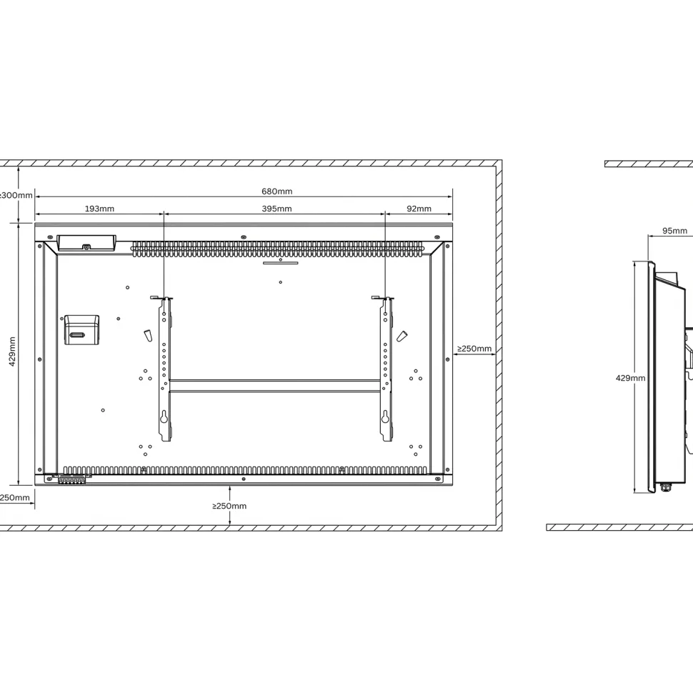 Toasty Bask Matt White Electric Radiator