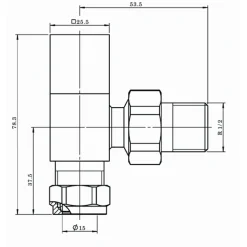 Toasty Brushed Bronze Square Manual Valve
