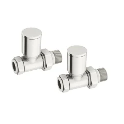 Toasty Brushed Nickel Round Manual Valve