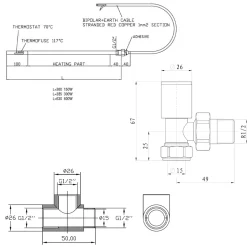 Toasty Chrome Dual Fuel Kit With Manual Element, Valves And T-Piece