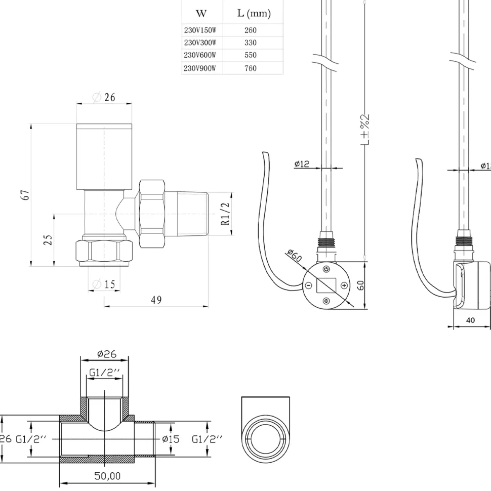 Toasty Chrome Dual Fuel Kit With Digital Element, Valves And T-Piece