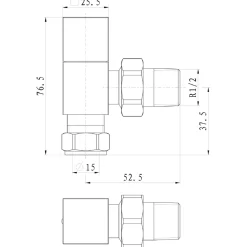 Toasty Chrome Square Manual Valve