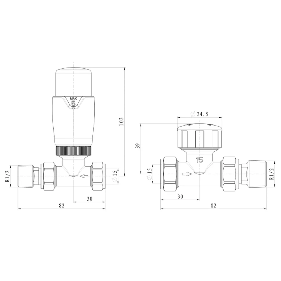 Toasty Chrome Thermostatic Radiator Valve