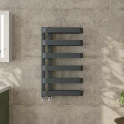 Toasty Cocoon Anthracite Heated Towel Rail - 850 x 500mm