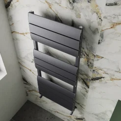 Toasty Dawn Anthracite Aluminium Heated Towel Rail - 1200 x 500mm