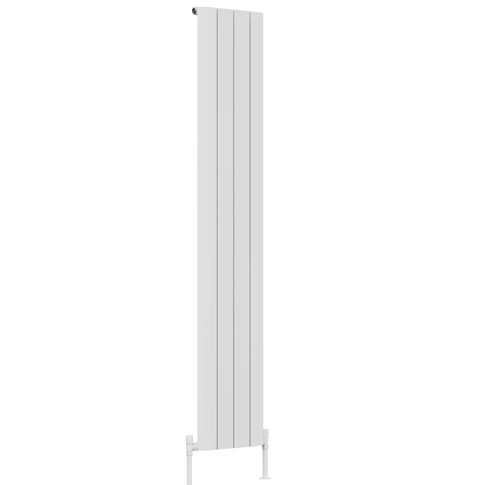 Toasty Drift White Vertical Aluminium Radiator - 1800 x 375mm