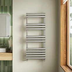 Toasty Eden Brushed Nickel Heated Towel Rail