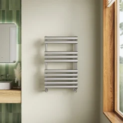 Toasty Eden Brushed Nickel Heated Towel Rail