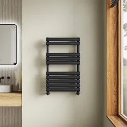 Toasty Eden Matt Black Heated Towel Rail