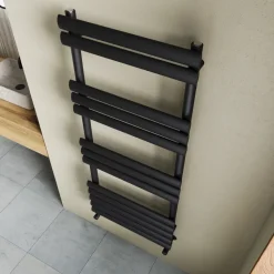 Toasty Eden Matt Black Heated Towel Rail