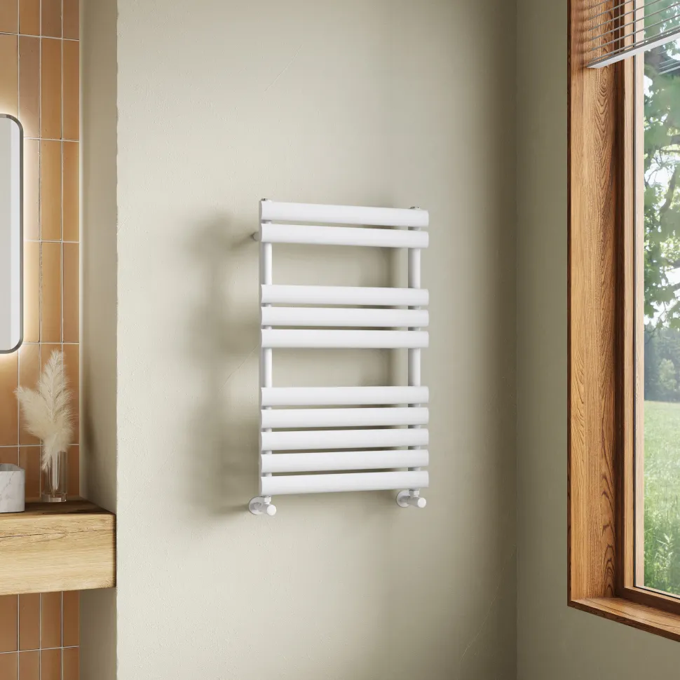 Toasty Eden Matt White Heated Towel Rail