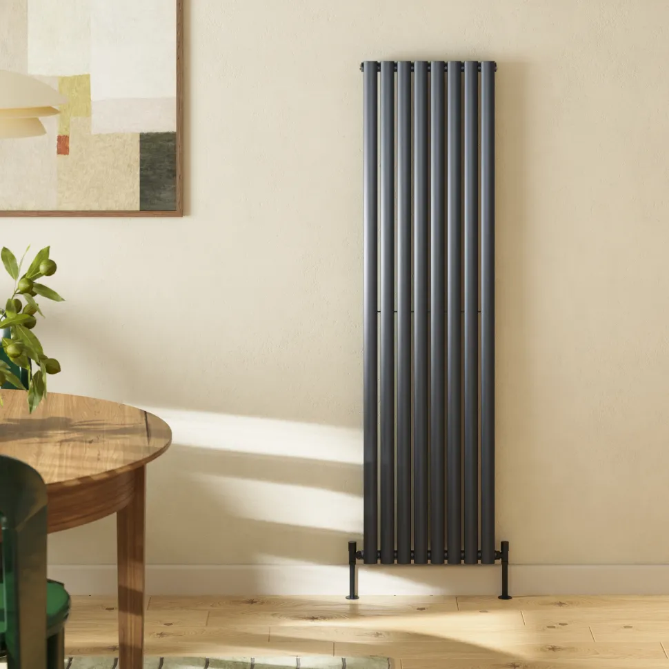 Toasty Ember Anthracite Oval Panel Vertical Radiator