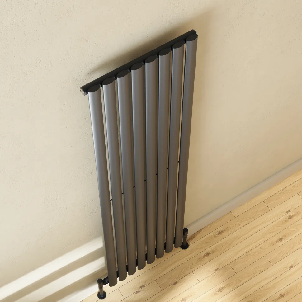 Toasty Ember Anthracite Oval Panel Vertical Radiator