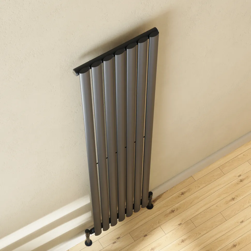 Toasty Ember Anthracite Oval Panel Vertical Radiator
