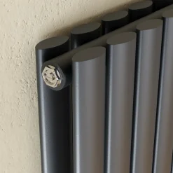 Toasty Ember Anthracite Oval Panel Vertical Radiator