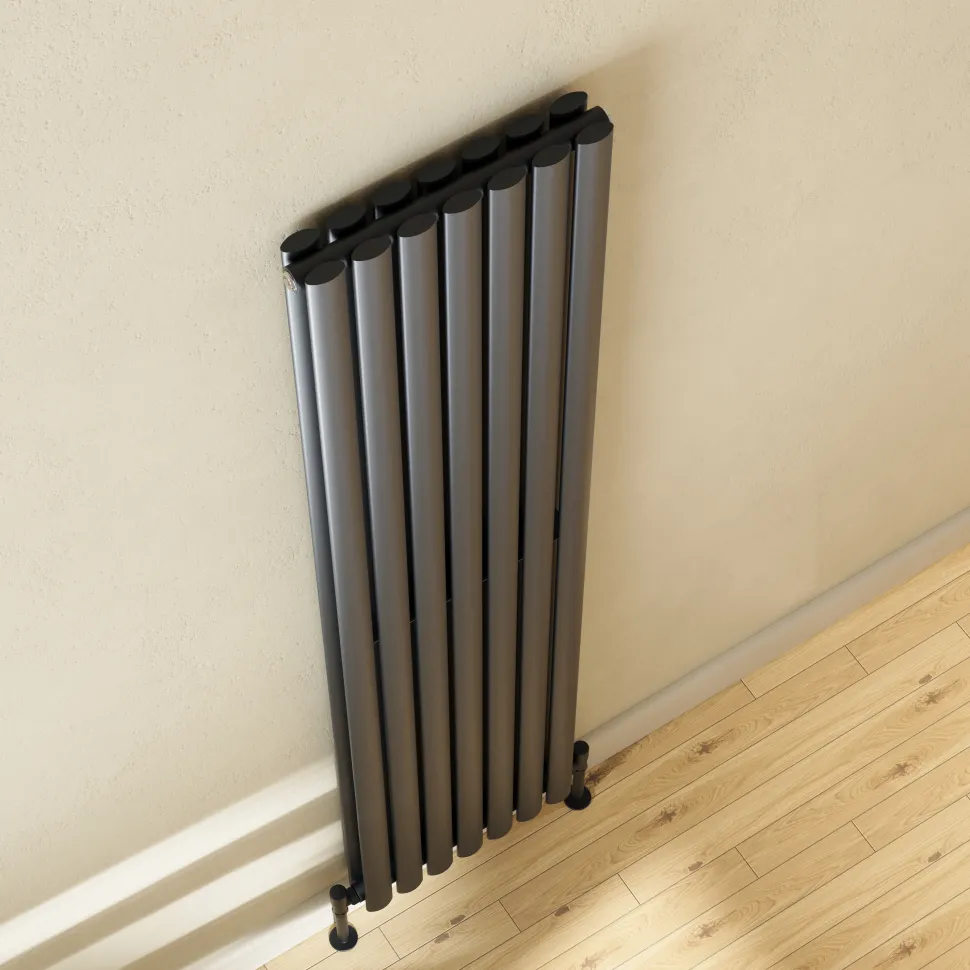Toasty Ember Anthracite Oval Panel Vertical Radiator