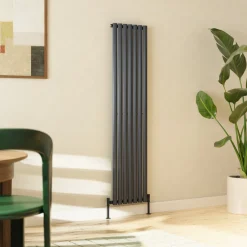 Toasty Ember Anthracite Oval Panel Vertical Radiator