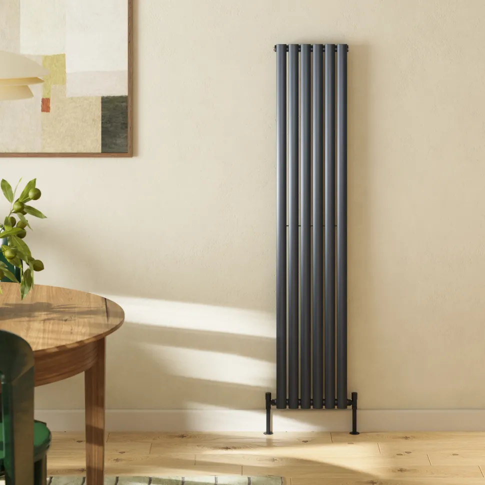Toasty Ember Anthracite Oval Panel Vertical Radiator