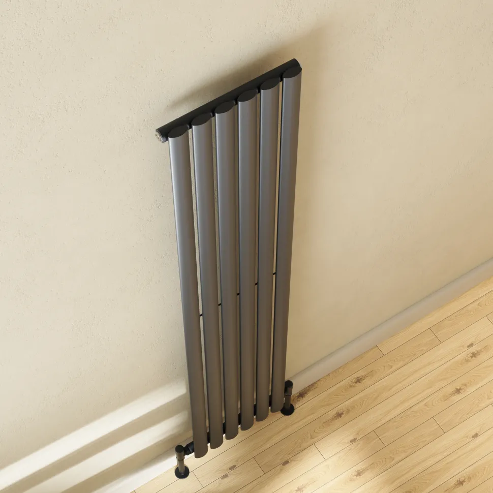 Toasty Ember Anthracite Oval Panel Vertical Radiator