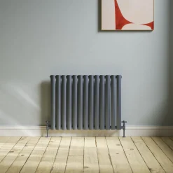 Toasty Ember Anthracite Oval Panel Horizontal Radiator