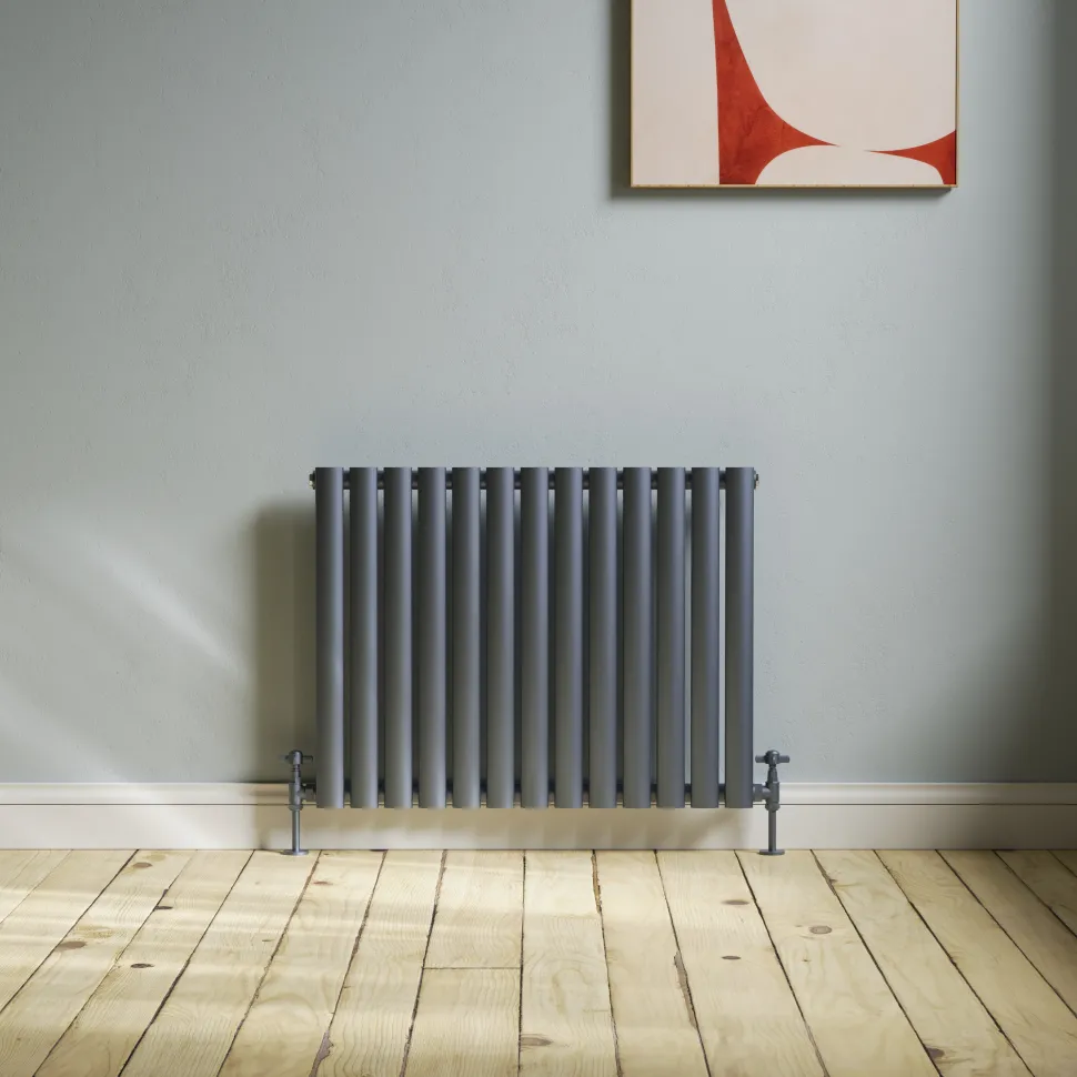 Toasty Ember Anthracite Oval Panel Horizontal Radiator