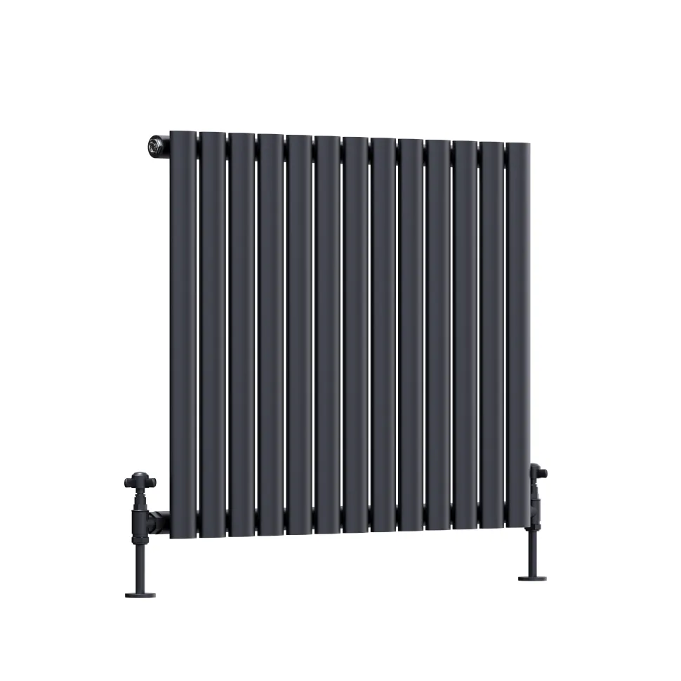 Toasty Ember Anthracite Oval Panel Horizontal Radiator