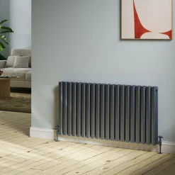 Toasty Ember Anthracite Oval Panel Horizontal Radiator