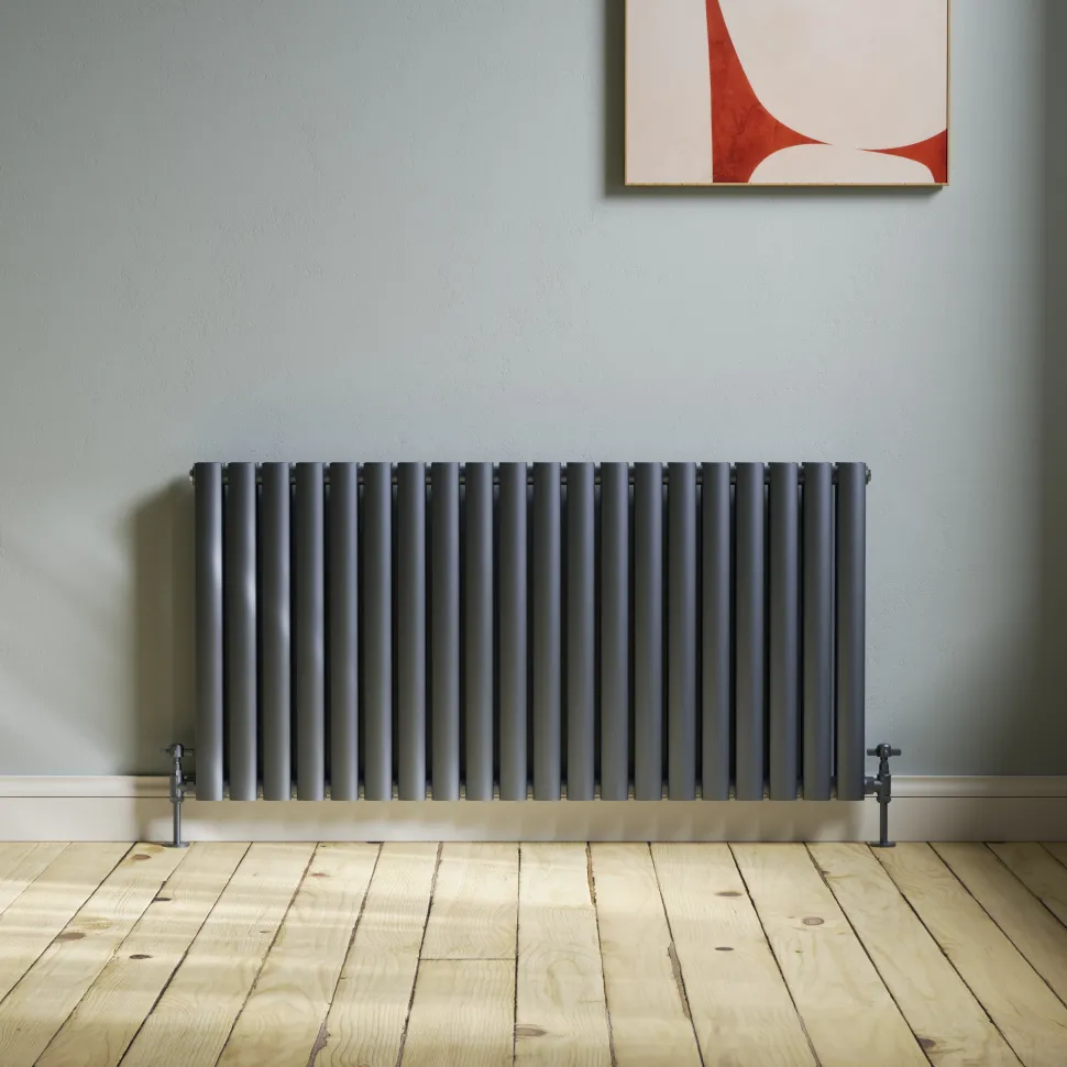 Toasty Ember Anthracite Oval Panel Horizontal Radiator