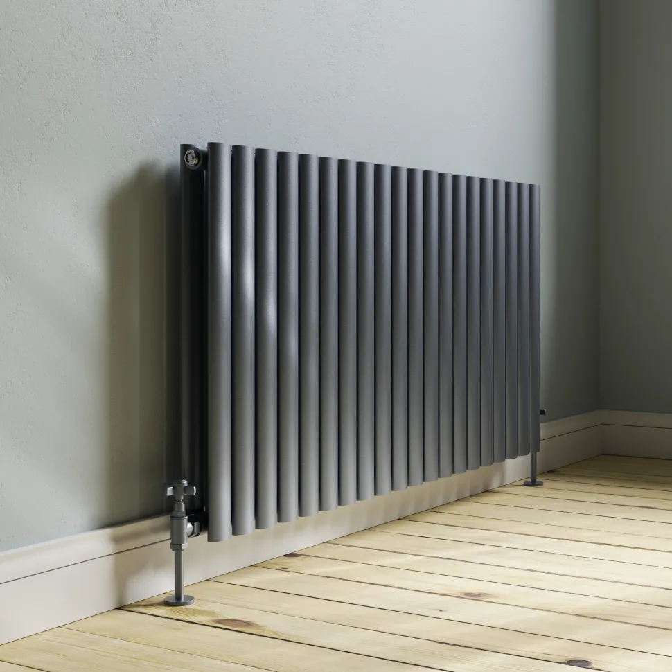 Toasty Ember Anthracite Oval Panel Horizontal Radiator
