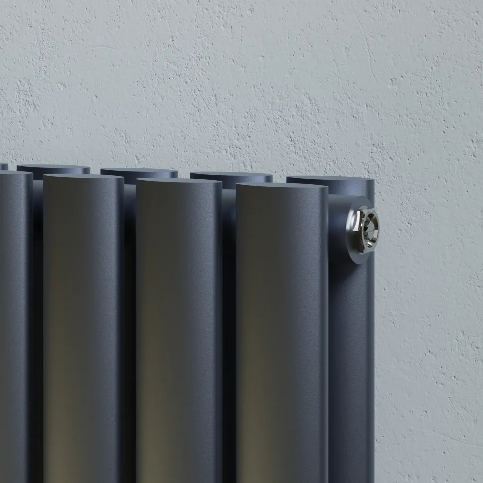 Toasty Ember Anthracite Oval Panel Horizontal Radiator