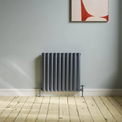 Toasty Ember Anthracite Oval Panel Horizontal Radiator